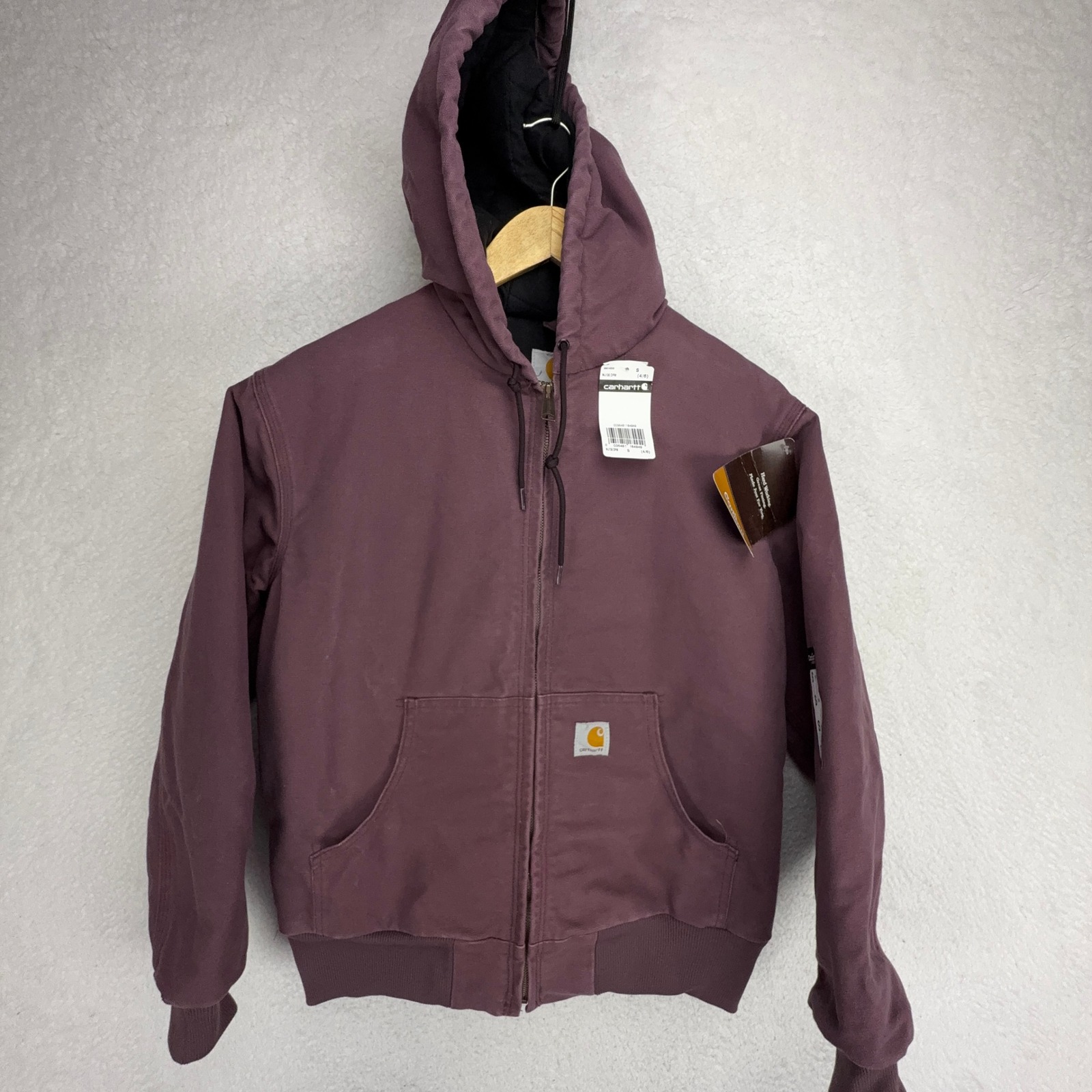 Carhartt Active Jacket Quilt Lined Womens Small Wj130 Dpm Dusty Plum Purple Nwt